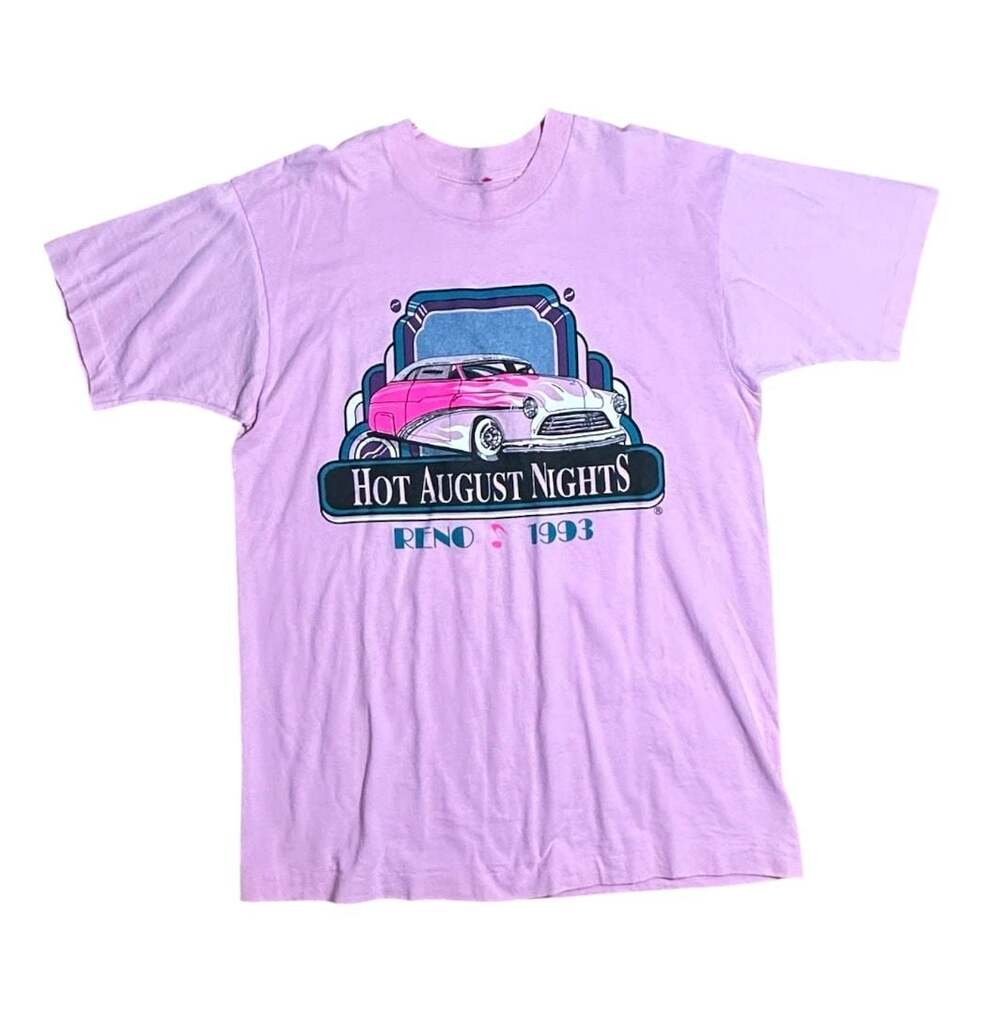 Vintage 1993 Hot August Nights Reno Car Show Graphic T-Shirt